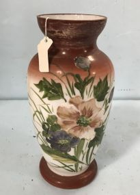Hand Painted Victorian Art Glass Vase
