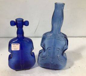 Two Blue Violin Vine Holders