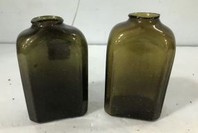 Pair of Black Glass Snuff Bottles