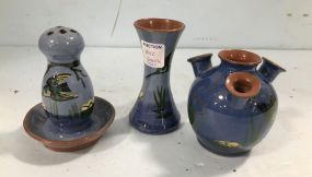Three Torquay King Fisher Vases