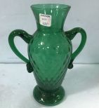 Green Inverted Diamond Vase