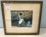 Replica Print of Lady and Child by Claude Monet