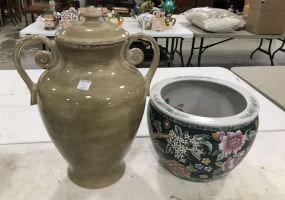 Fish Bowl Planter, Large Urn Vase