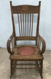 Oak Pattern Back Rocker