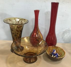 Decorative Art Glass and Pottery