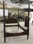 Mushroom Antique Four Poster Canopy Bed