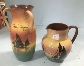 Torquay Pottery Pitcher and Vase