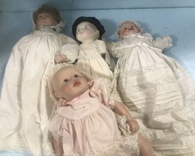 Four Antique Collectible Dolls