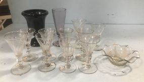 Glass Stemware, Vase, Dish