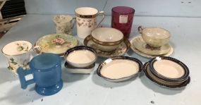 China Cups, Saucers, and Glass