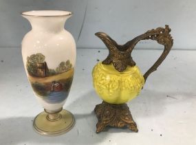 Miniature Vase and Glass Urn
