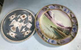 Two Hand Painted Plates