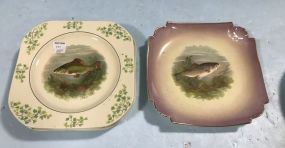 Wood's Ivory Ware Fish Plates