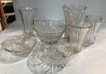 Assorted Collection of Pressed Clear Glass Ware