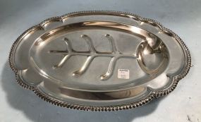 Silver Plate Tree Of Life Footed  Platter
