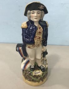 Hand Painted Ceramic Englishman Vase