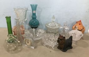 Assorted Lot of Clear Glass Pieces