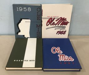 Group of Ole Miss Rebel Yearbooks