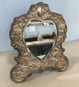 Art Nouveau Table Mirror Sterling Silver Hallmark