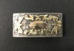 Sterling Belt Buckle 18K and Sterling