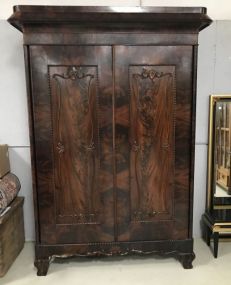 Antique Victorian Style Double Door Armoire