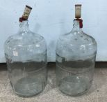 Pair of CRISA Glass Carboys 5 Gallon