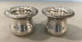 Pair of S. Kirk & Son Sterling Repousse Toothpick Holders