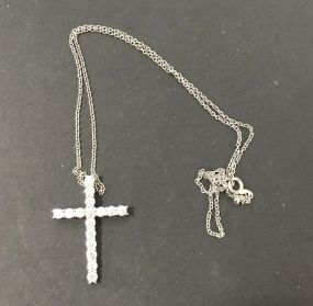 CZ .925 Cross and Chain