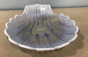 Pretty Opalescent Glass Shell Dish