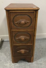 Vintage  Victorian Style Three Drawer End Table