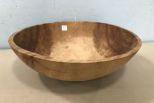 Large Wood Carved Center Bowl