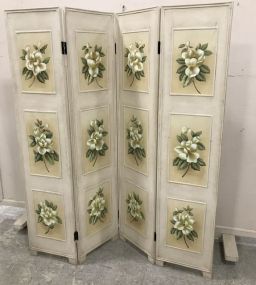 Modern Four Panel Dressing Screen