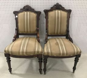 Pair of Victorian Style Parlor Side Chairs