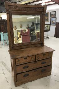 Vintage Victorian Style  Oak Dresser