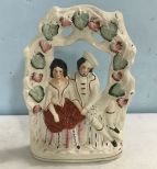 Large Vintage Staffordshire Style Victoria & Albert Figurine