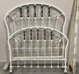 Vintage Iron and Brass Ornate Bed