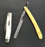 Vintage A.J. Jordan Razor and 3 Bladed Ranger Pocket Knife