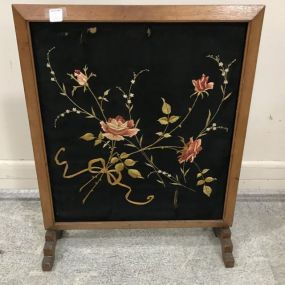 Vintage Wood Firescreen Stand