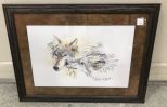 Wolf Drawing Signed