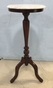 Maple Marble Top Pedestal Stand
