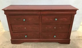 Modern Painted Red Dresser