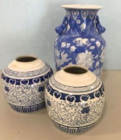 Three Oriental Pottery Decor