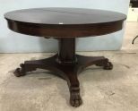 Antique Round Claw Foot Dinning Table