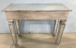 Painted White Mirrored Wall Console Table