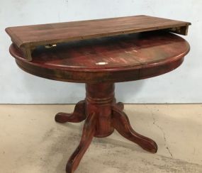 Round Painted Pedestal Dinning Table