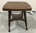 Vintage Square Top Lamp Table