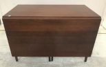 Antique Reproduction Drop Leaf Mahogany Dinning Table by Craftique