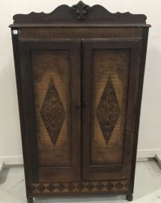 1930's-40's Depression Era Double Door Wardrobe