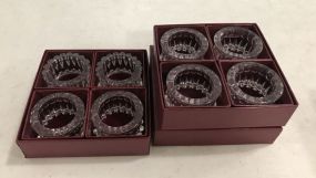 Two Sets of Gorham Crystal Napkins Rings