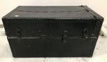 Black Painted Streamer Luggage Trunk